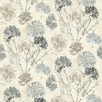 Natural Plaster Dandelion Stamp Cotton Wideback Fabric per yard - Prismatic Fiber Arts