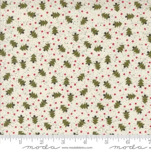 Natural Vanilla Emmitt And Ivy Christmas Trees 44"/45" Fabric Per Yard - Prismatic Fiber Arts