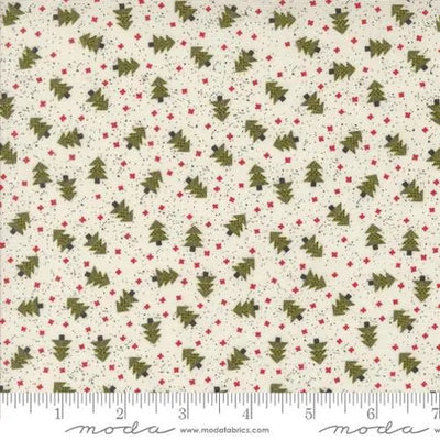 Natural Vanilla Emmitt And Ivy Christmas Trees 44"/45" Fabric Per Yard - Prismatic Fiber Arts