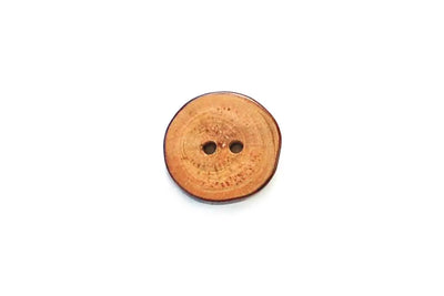 Natural Brown Wood Slice Medium 19-24MM Button - Prismatic Fiber Arts