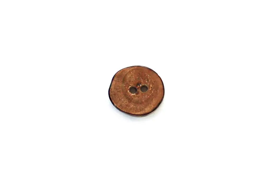 Natural Brown Wood Slice Small 15-18MM Button - Prismatic Fiber Arts