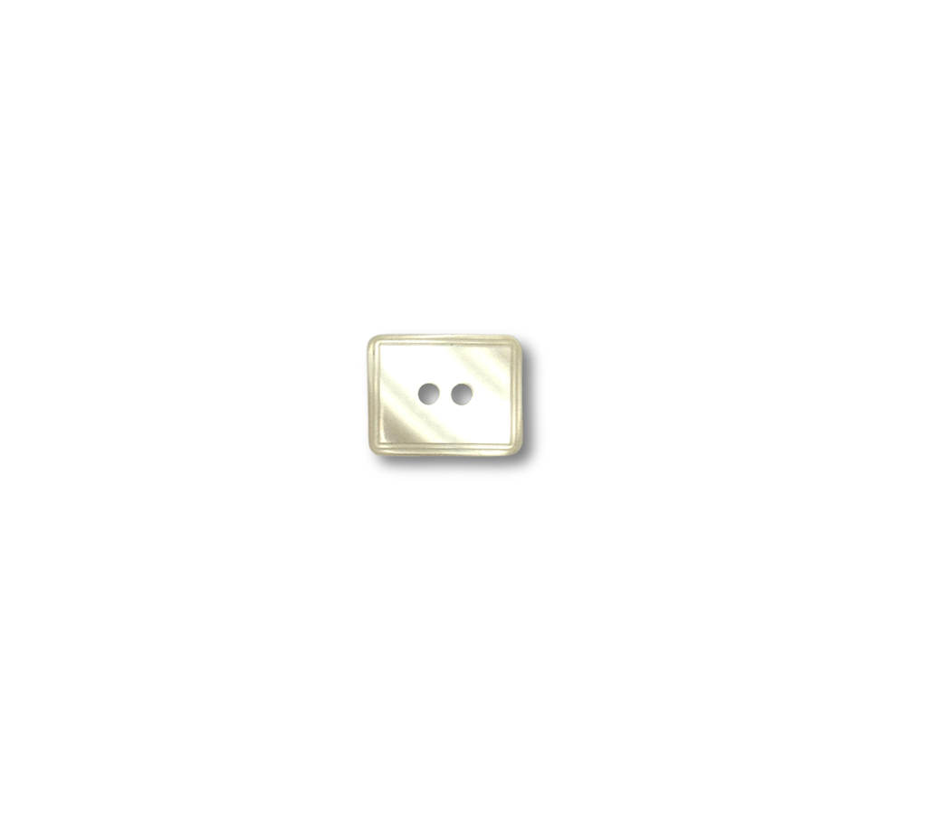 Faux Mother of Pearl Rectangle - 12MM Button - Prismatic Fiber Arts
