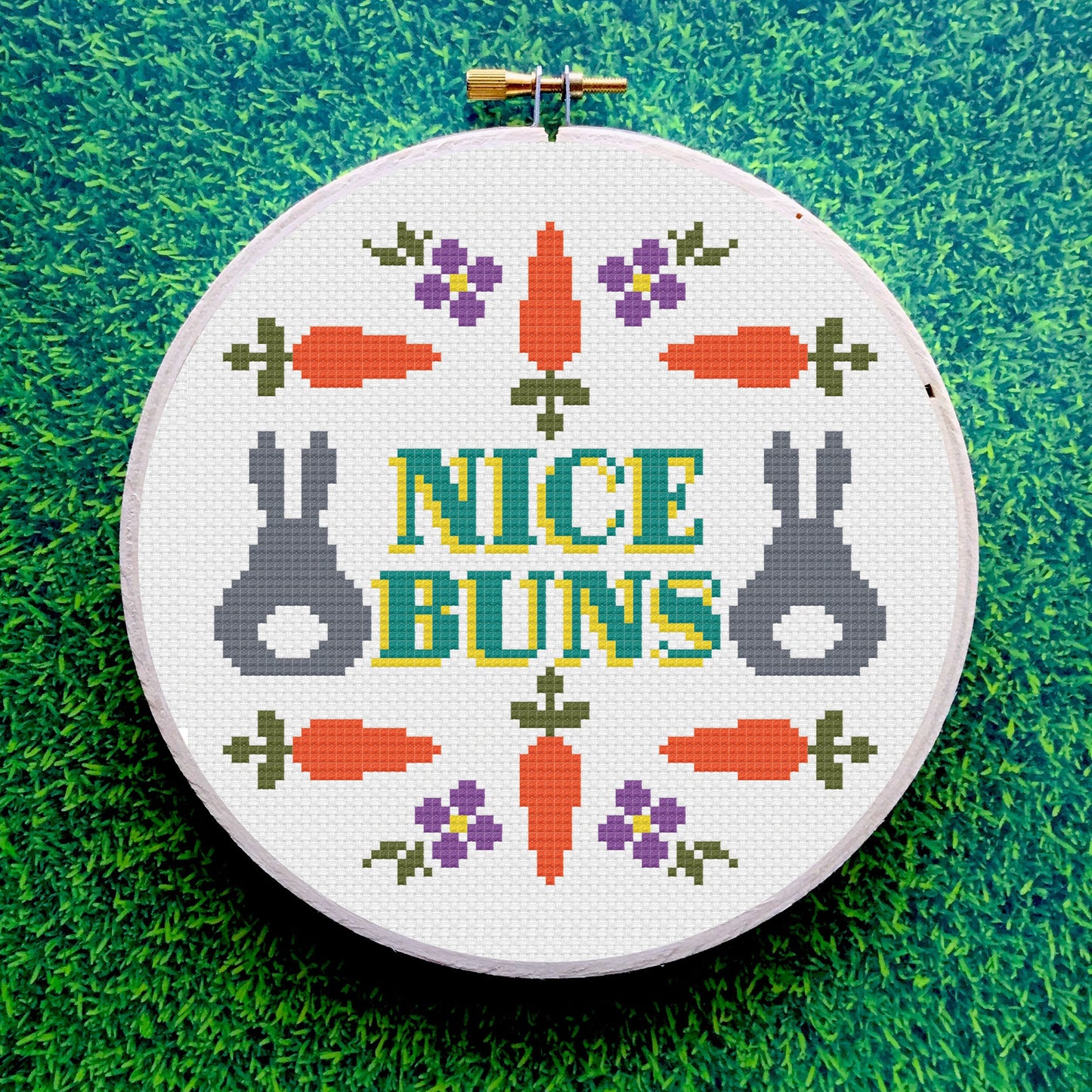 Nice Buns Counted Cross Stitch DIY KIT - Prismatic Fiber Arts