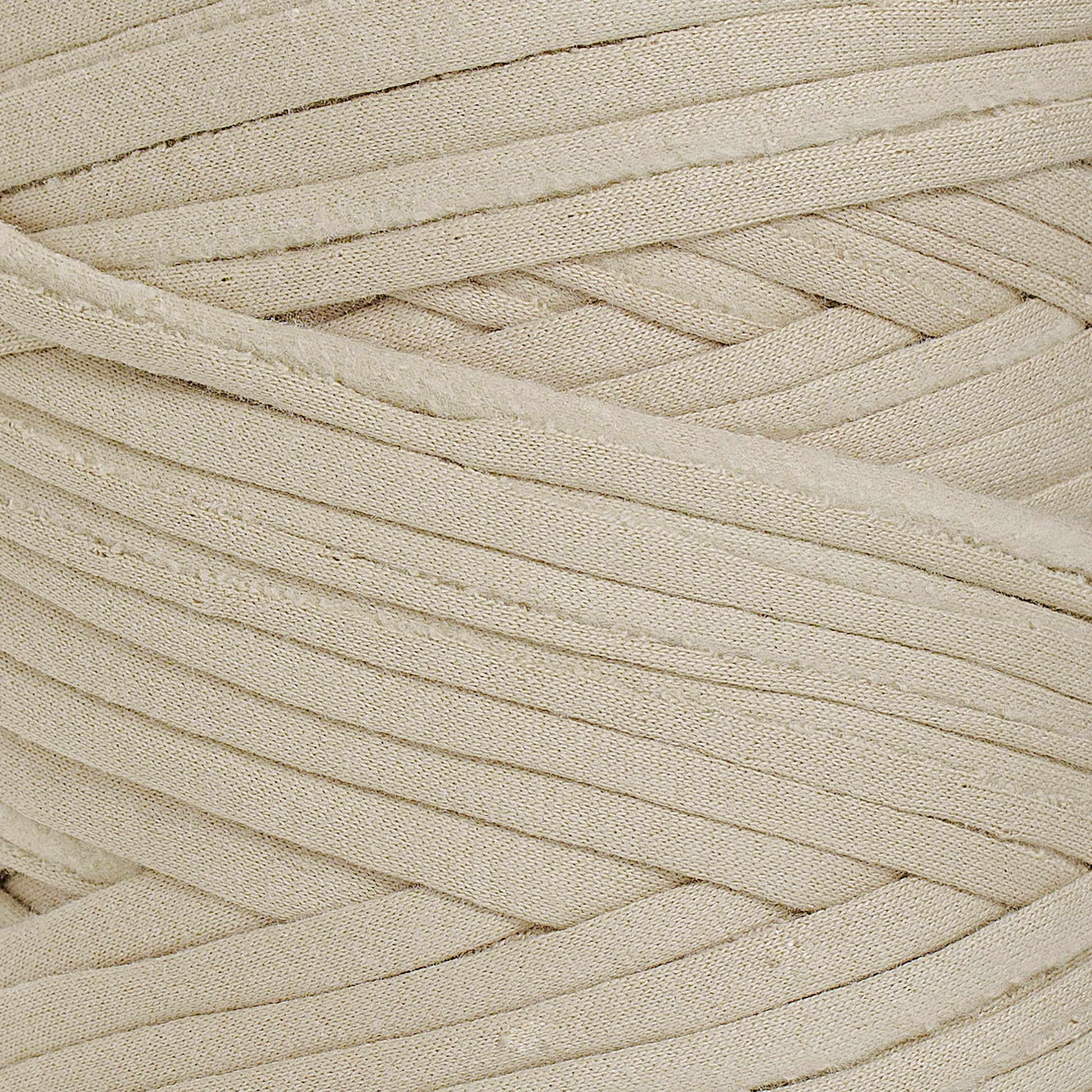 Recycled T-Shirt Fabric Yarn - Oat Color - Prismatic Fiber Arts