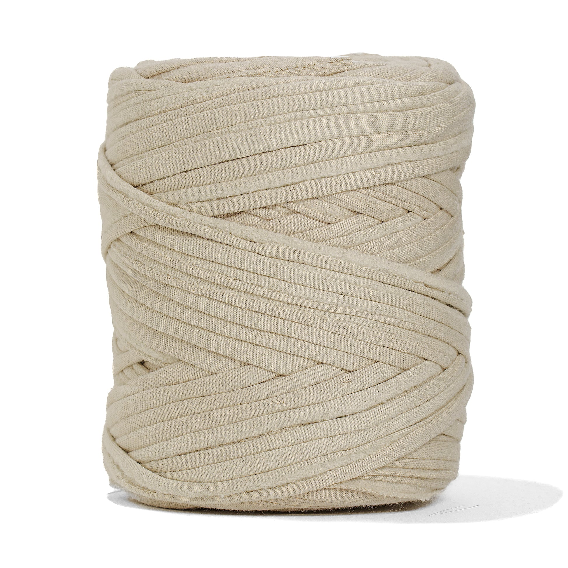 Recycled T-Shirt Fabric Yarn - Oat Color - Prismatic Fiber Arts