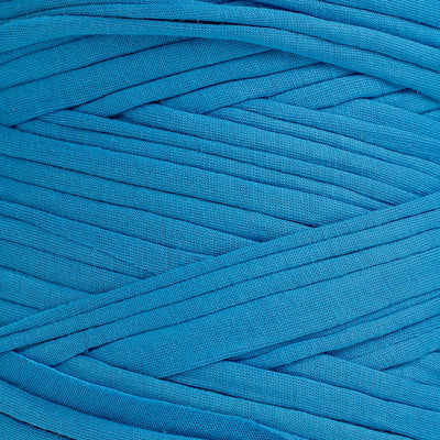 Recycled T-Shirt Fabric Yarn - Ocean Blue Color - Prismatic Fiber Arts