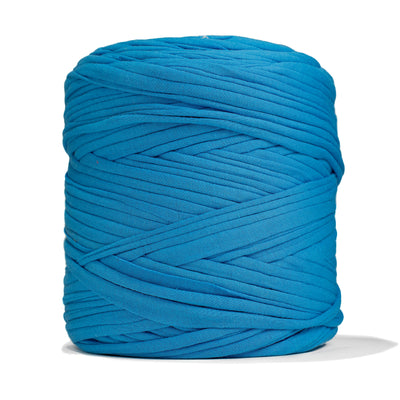 Recycled T-Shirt Fabric Yarn - Ocean Blue Color - Prismatic Fiber Arts