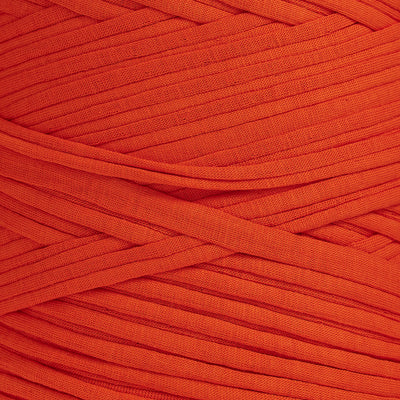 Recycled T-Shirt Fabric Yarn - Orange Color - Prismatic Fiber Arts