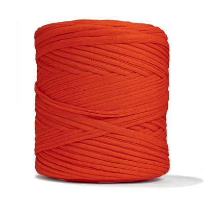 Recycled T-Shirt Fabric Yarn - Orange Color - Prismatic Fiber Arts