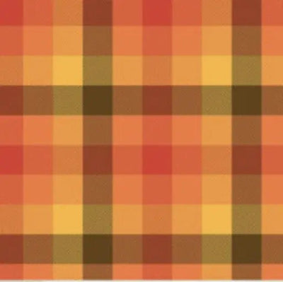 Orange Wideback Fall's in Town Checked Multi Fabric Per Yard - Prismatic Fiber Arts