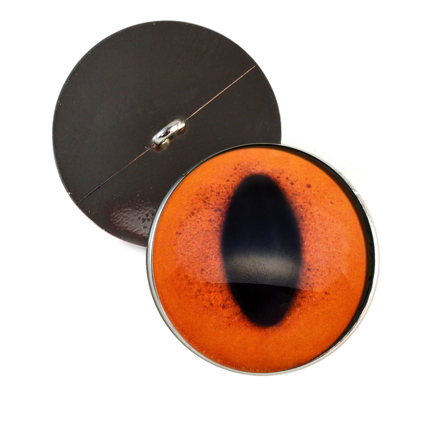 Orange Fox Sew-On Button Glass Eyes - Prismatic Fiber Arts