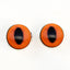 Orange Fox Sew-On Button Glass Eyes - Prismatic Fiber Arts
