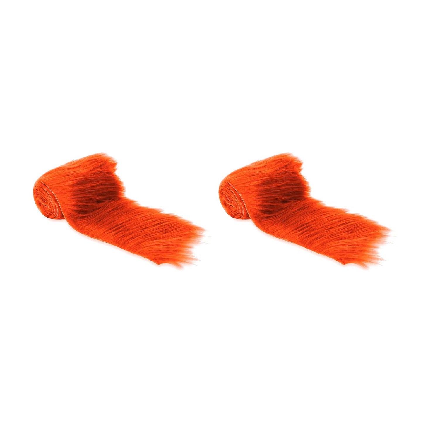 FabricLA Mohair Shaggy Faux Fur Fabric - Pre Cut Strips | Trim Ribbon | DIY Craft, Hobby, Costume, Decoration - Pack of 2 - Prismatic Fiber Arts