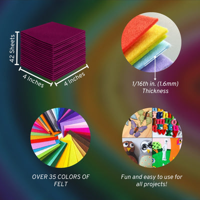 Oxblood Acrylic Felt Sheets | FabricLA Soft 100% Acrylic Felt - Prismatic Fiber Arts