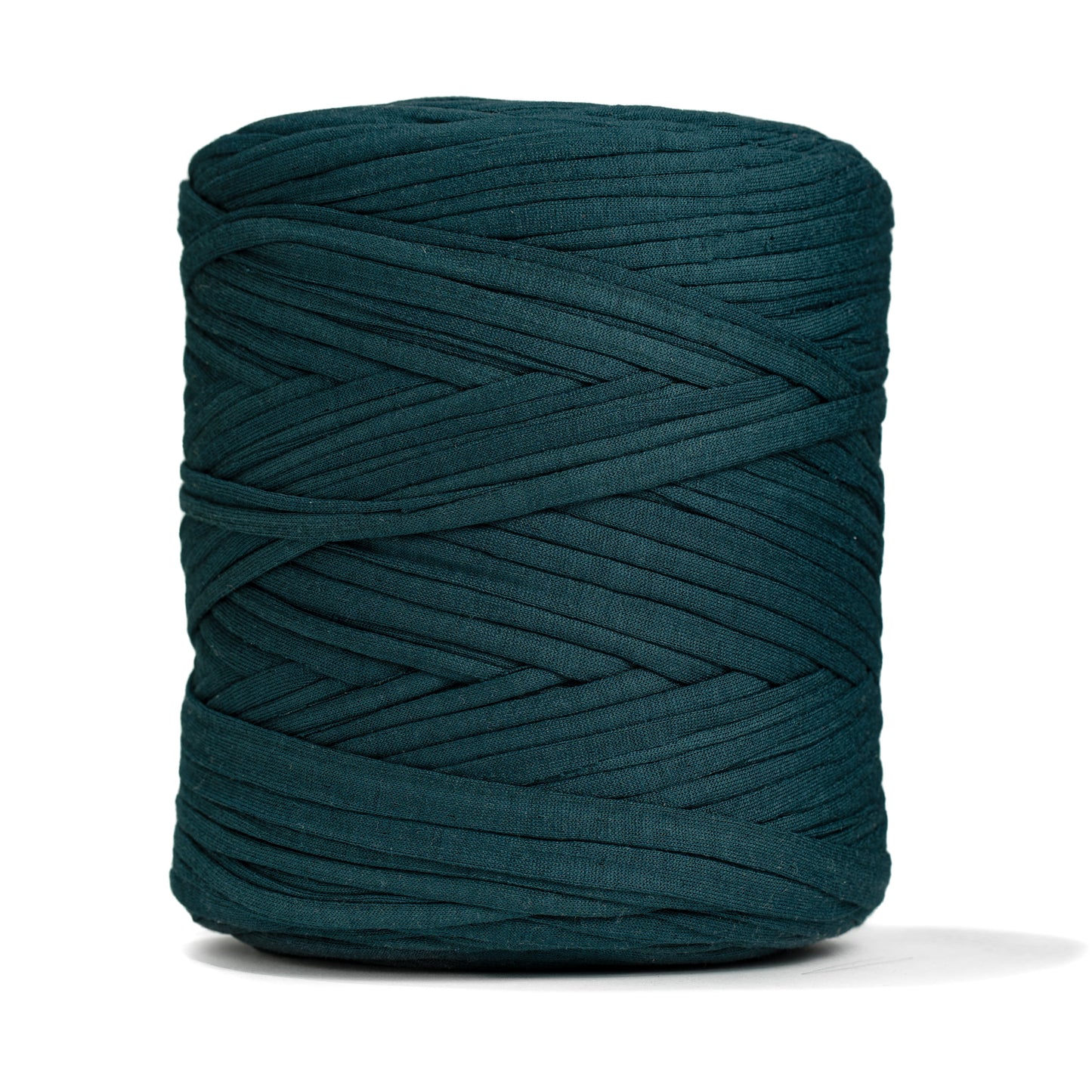 Recycled T-Shirt Fabric Yarn - Peacock Blue Color - Prismatic Fiber Arts