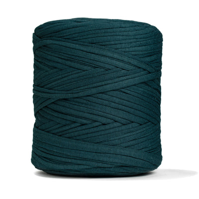 Recycled T-Shirt Fabric Yarn - Peacock Blue Color - Prismatic Fiber Arts