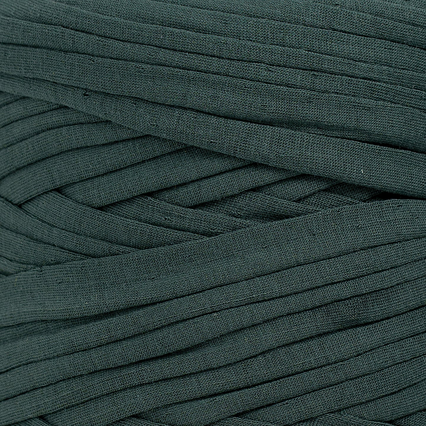Recycled T-Shirt Fabric Yarn - Pine Green Color - Prismatic Fiber Arts