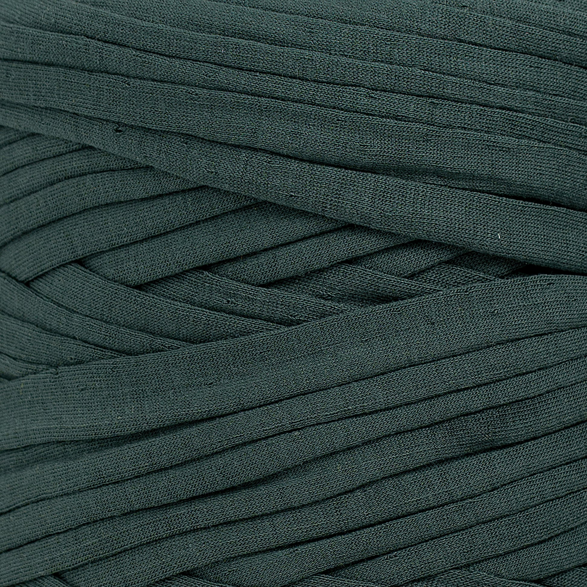 Recycled T-Shirt Fabric Yarn - Pine Green Color - Prismatic Fiber Arts