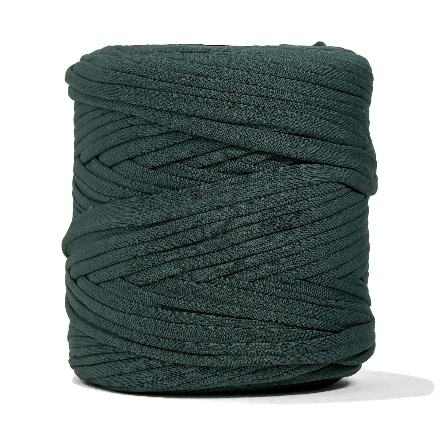Recycled T-Shirt Fabric Yarn - Pine Green Color - Prismatic Fiber Arts