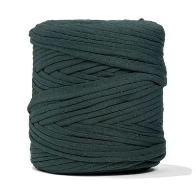 Recycled T-Shirt Fabric Yarn - Pine Green Color - Prismatic Fiber Arts
