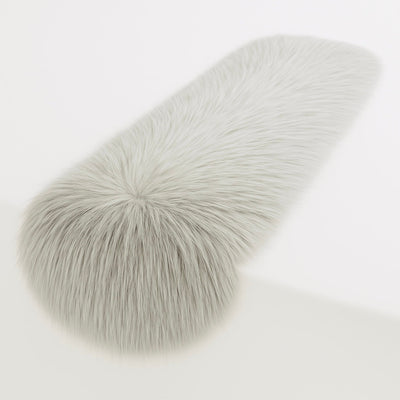 Faux Fur Table Runners – Elegant Decor for Every Occasion - Platinum Gray - Prismatic Fiber Arts