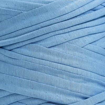Recycled T-Shirt Fabric Yarn - Powder Blue Color - Prismatic Fiber Arts