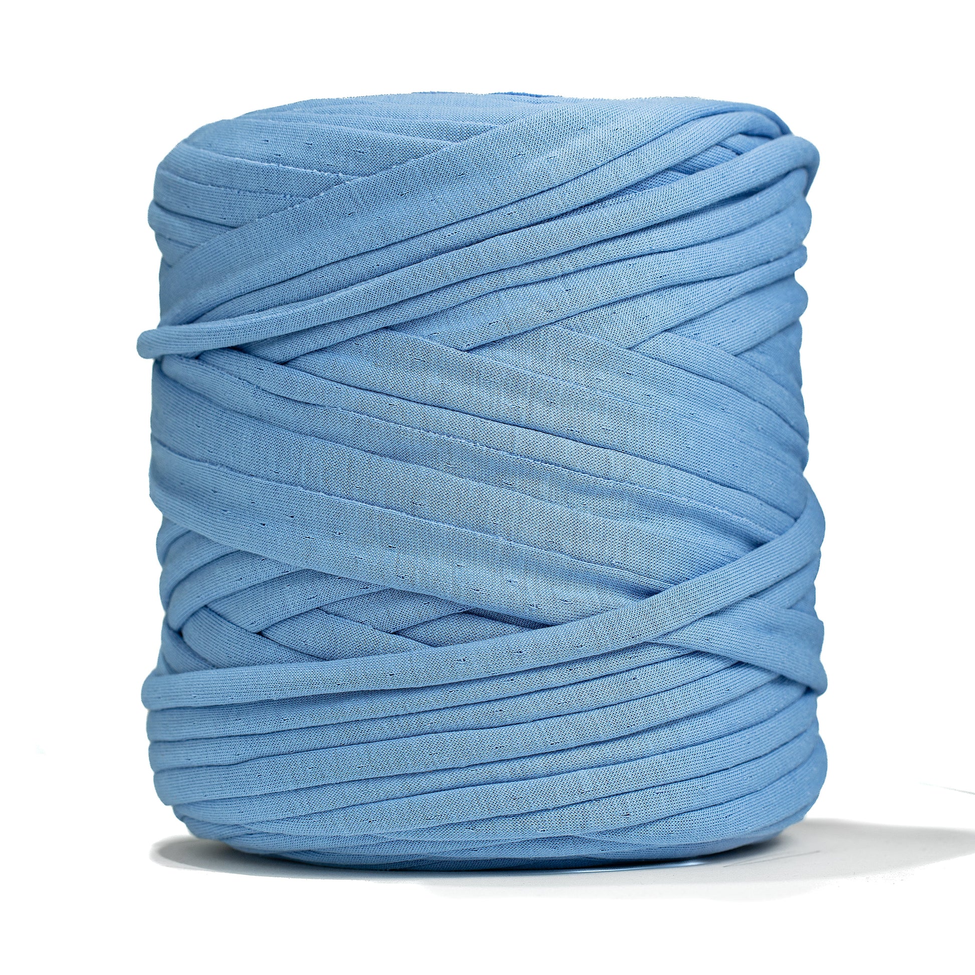Recycled T-Shirt Fabric Yarn - Powder Blue Color - Prismatic Fiber Arts