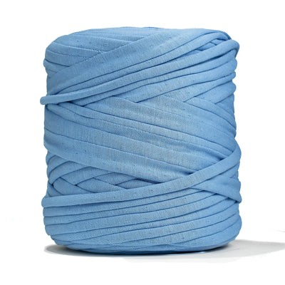 Recycled T-Shirt Fabric Yarn - Powder Blue Color - Prismatic Fiber Arts
