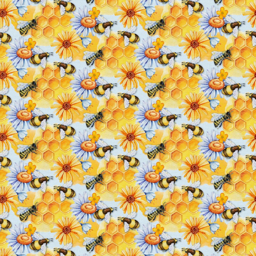 Sweet As Can Bee Cotton 118" Wideback Fabric Per Yard - Prismatic Fiber Arts