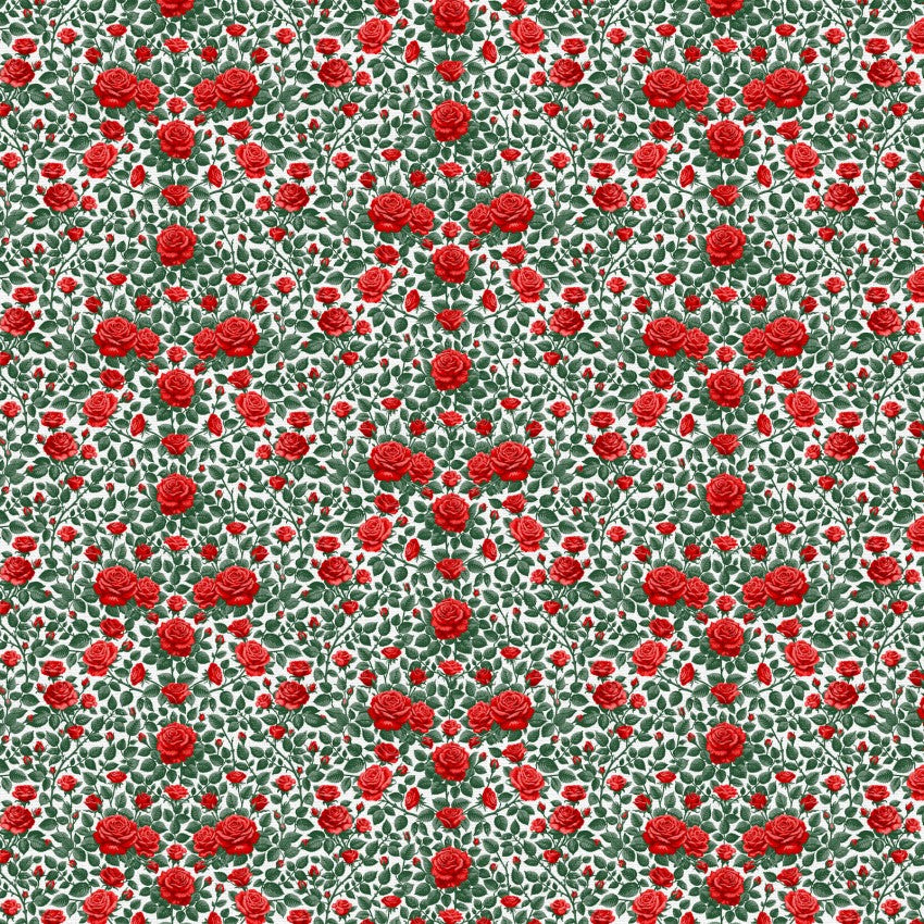 Red Roses Are Red Rose Trellis Cotton Wideback 118"  Fabric Per Yard - Prismatic Fiber Arts