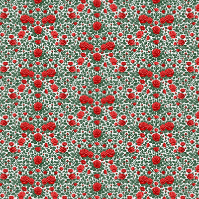 Red Roses Are Red Rose Trellis Cotton Wideback 118"  Fabric Per Yard - Prismatic Fiber Arts