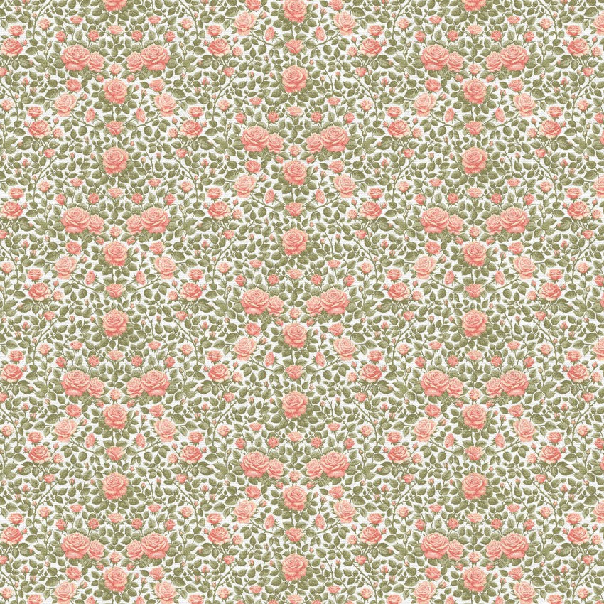 Roses Are Red Rose Trellis Cotton Wideback 118"  Fabric Per Yard - Prismatic Fiber Arts