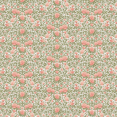Roses Are Red Rose Trellis Cotton Wideback 118"  Fabric Per Yard - Prismatic Fiber Arts