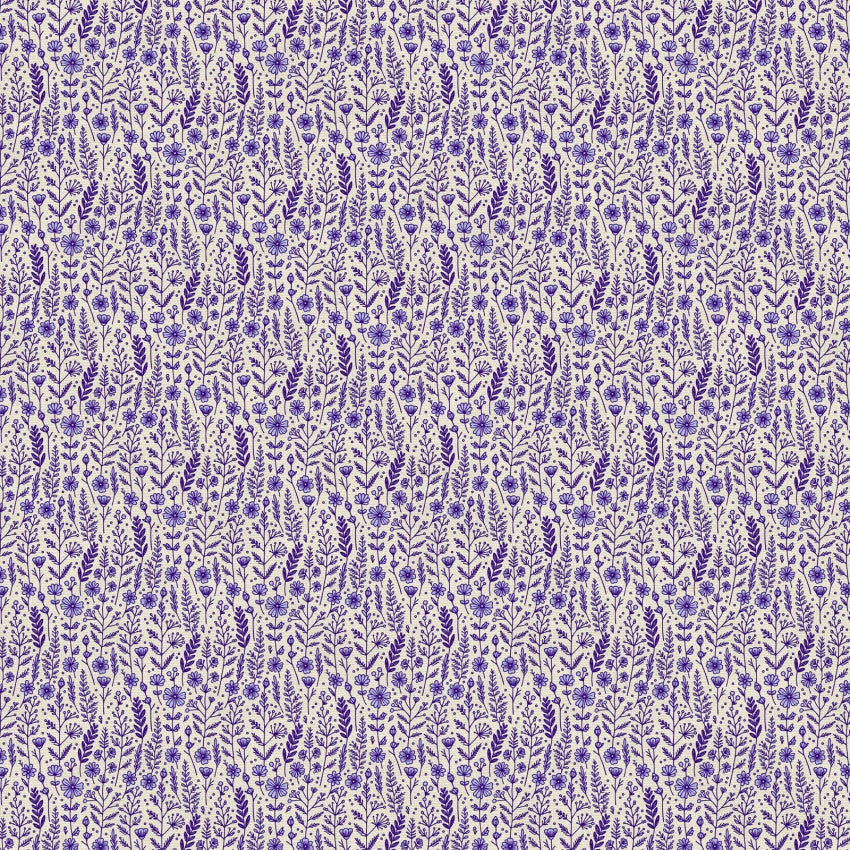 Blue Petite Petals Wildflowers Cotton Wideback 118"  Fabric Per Yard - Prismatic Fiber Arts
