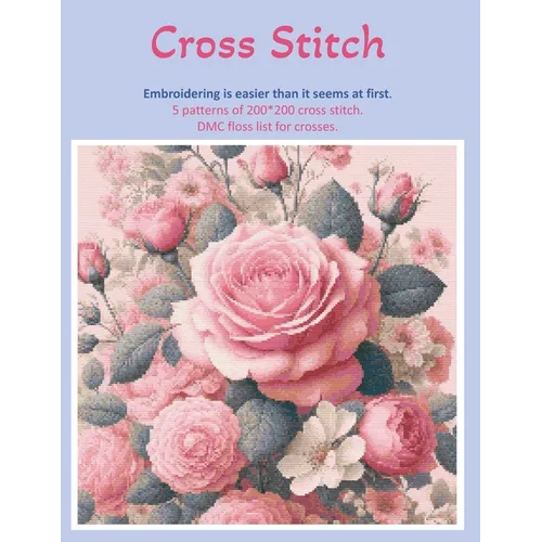 Cross Stitch: 5 patterns of 200*200 cross stitch.