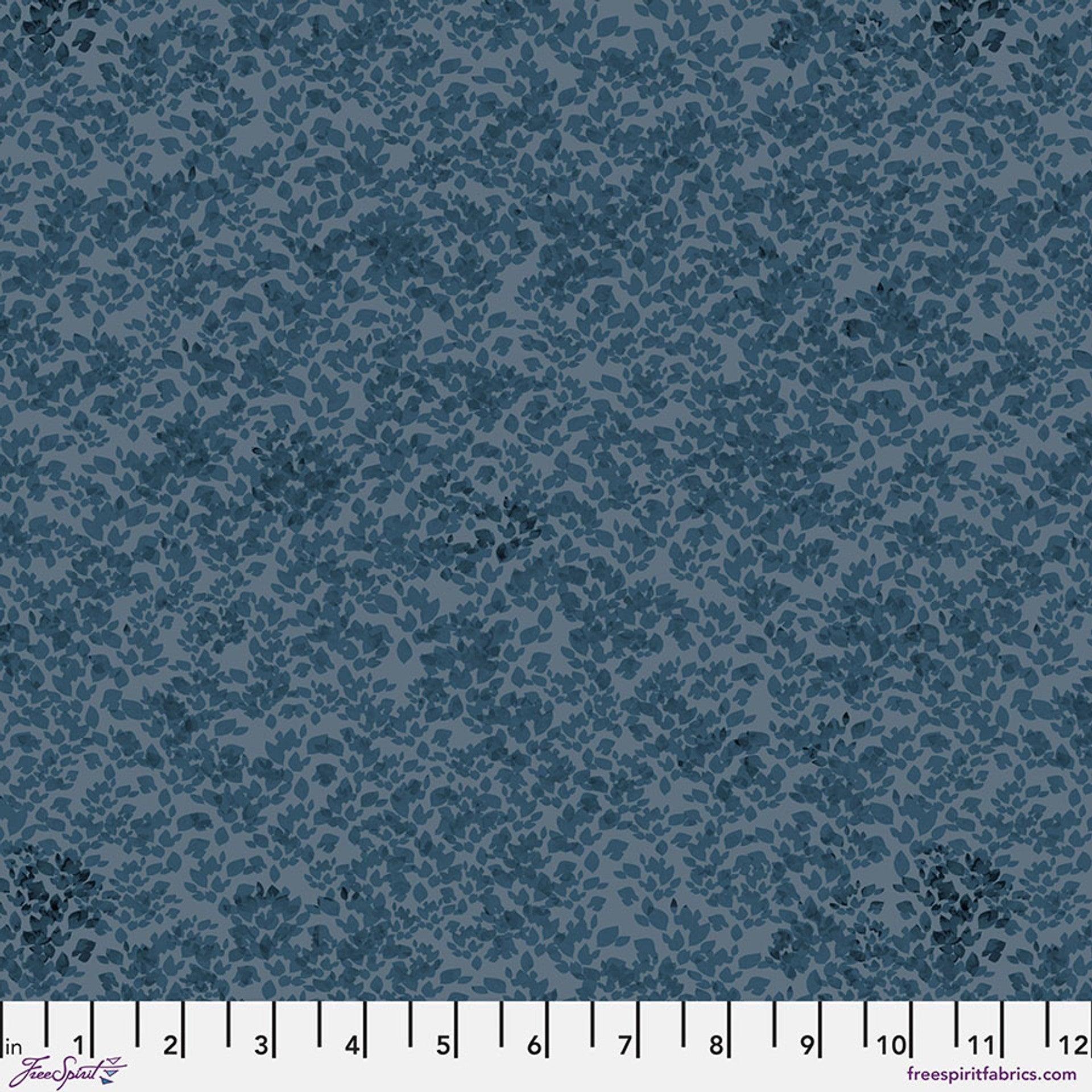 Denim Foliage Cotton 44"/45" Fabric Per Yard - Prismatic Fiber Arts