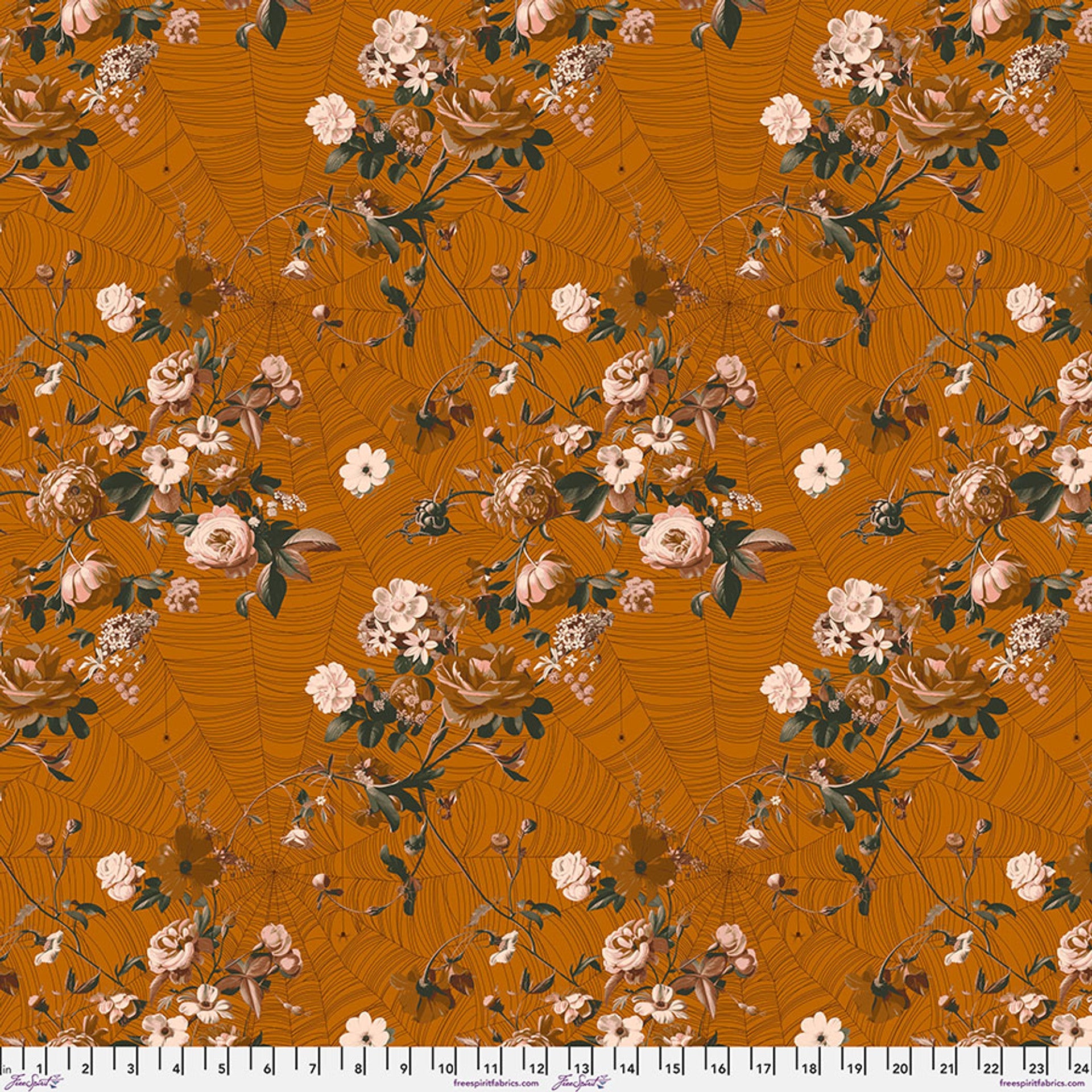 Enrapture by Giucy Giuce Vining - Spice Cotton 44"/45" Fabric Per Yard - Prismatic Fiber Arts
