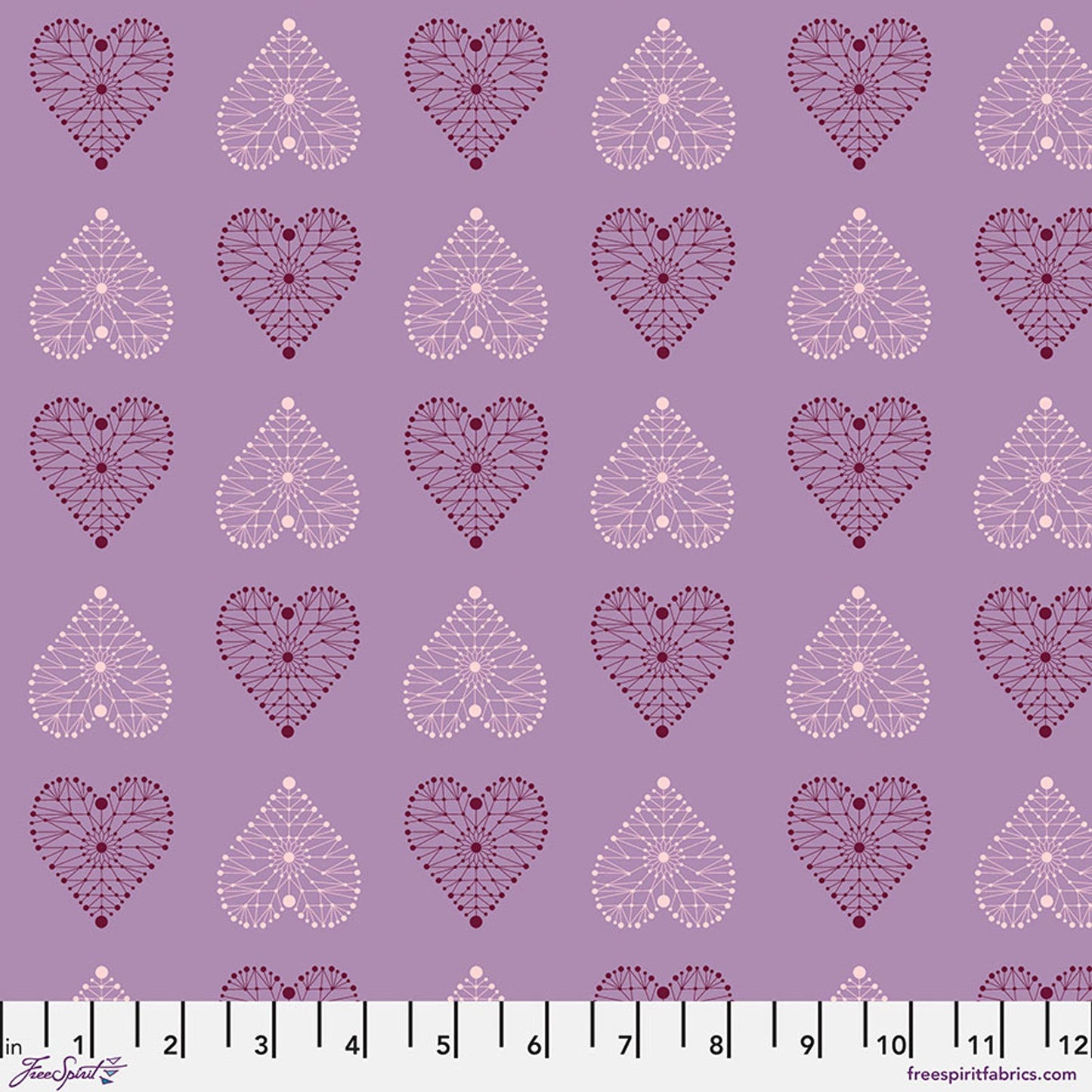 Enrapture by Giucy Giuce Amour - Amethyst Cotton 44"/45" Fabric Per Yard - Prismatic Fiber Arts