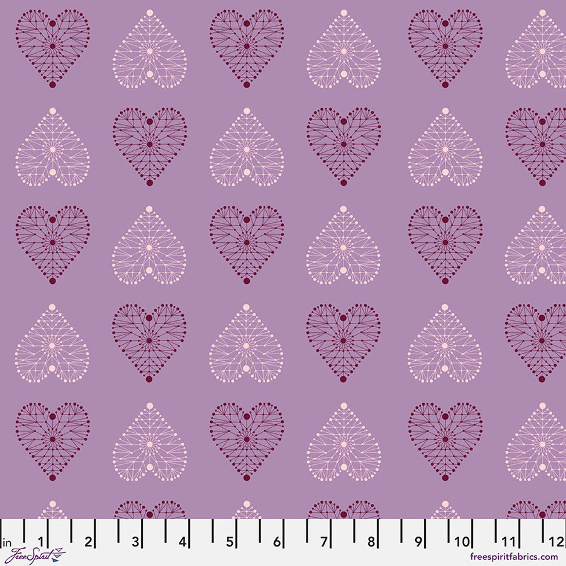 Enrapture by Giucy Giuce Amour - Amethyst Cotton 44"/45" Fabric Per Yard - Prismatic Fiber Arts