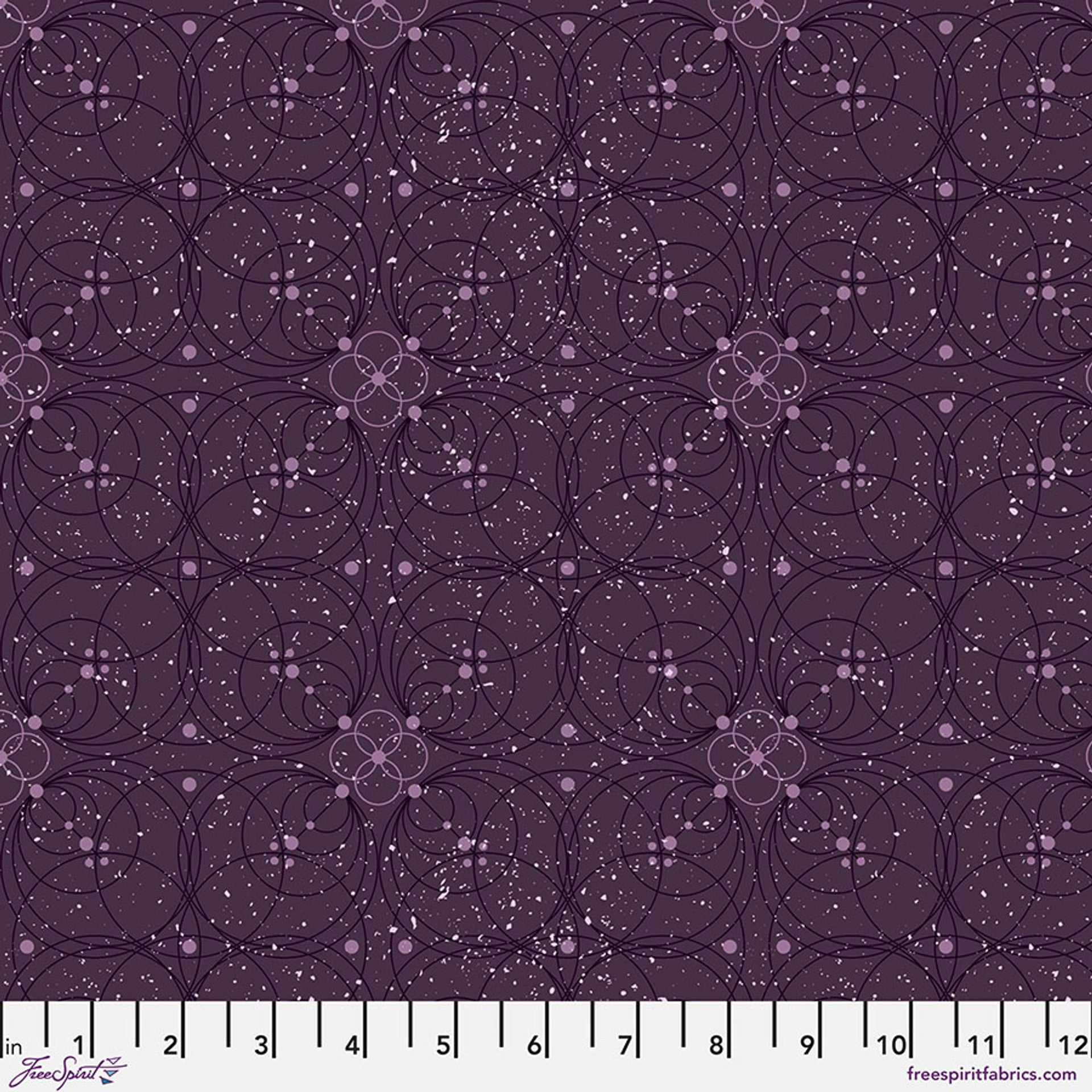 Enrapture by Giucy Giuce Flourish - Amethyst Cotton 44"/45" Fabric Per Yard - Prismatic Fiber Arts