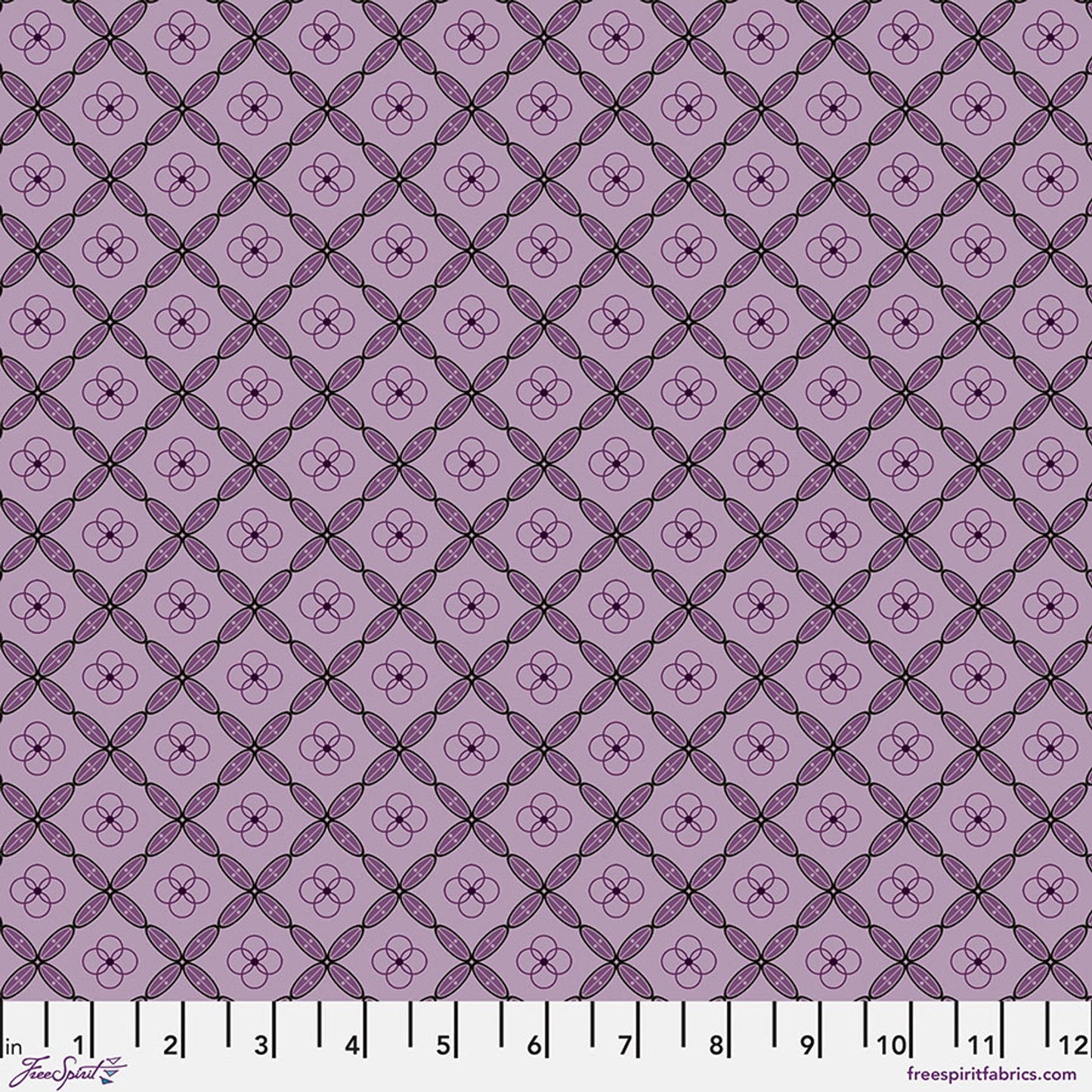 Enrapture by Giucy Giuce Tiles - Amethyst Cotton 44"/45" Fabric Per Yard - Prismatic Fiber Arts