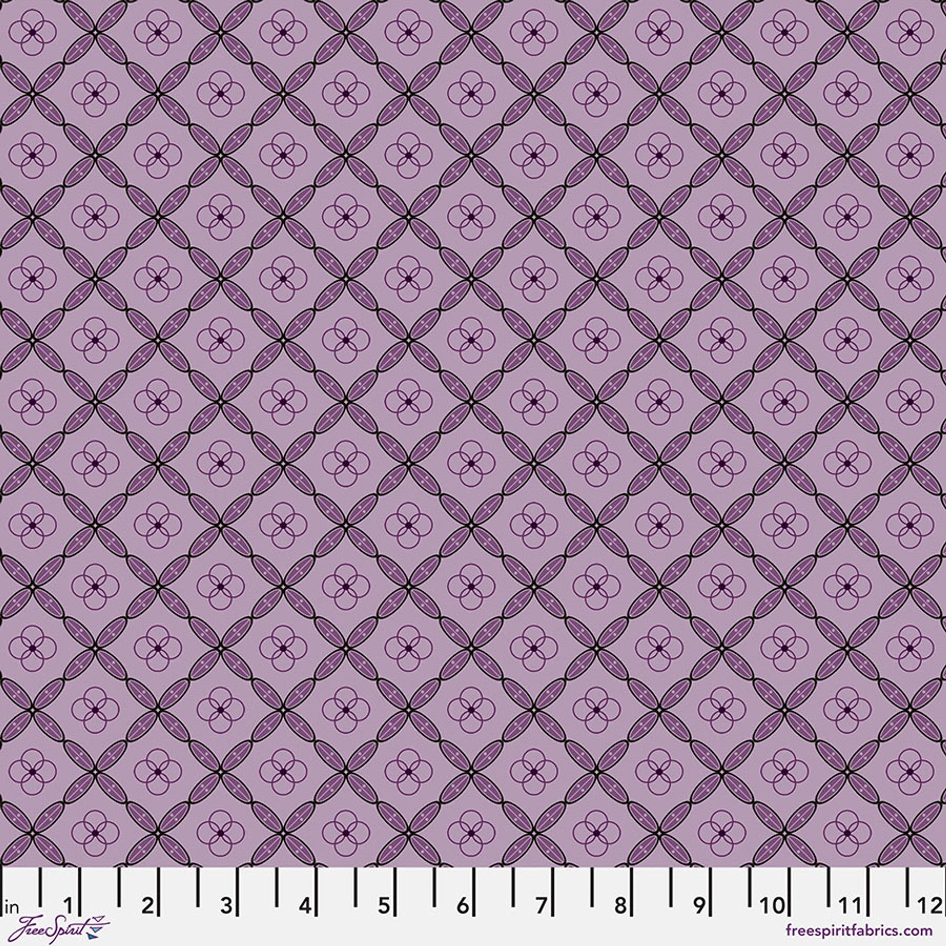 Enrapture by Giucy Giuce Tiles - Amethyst Cotton 44"/45" Fabric Per Yard - Prismatic Fiber Arts