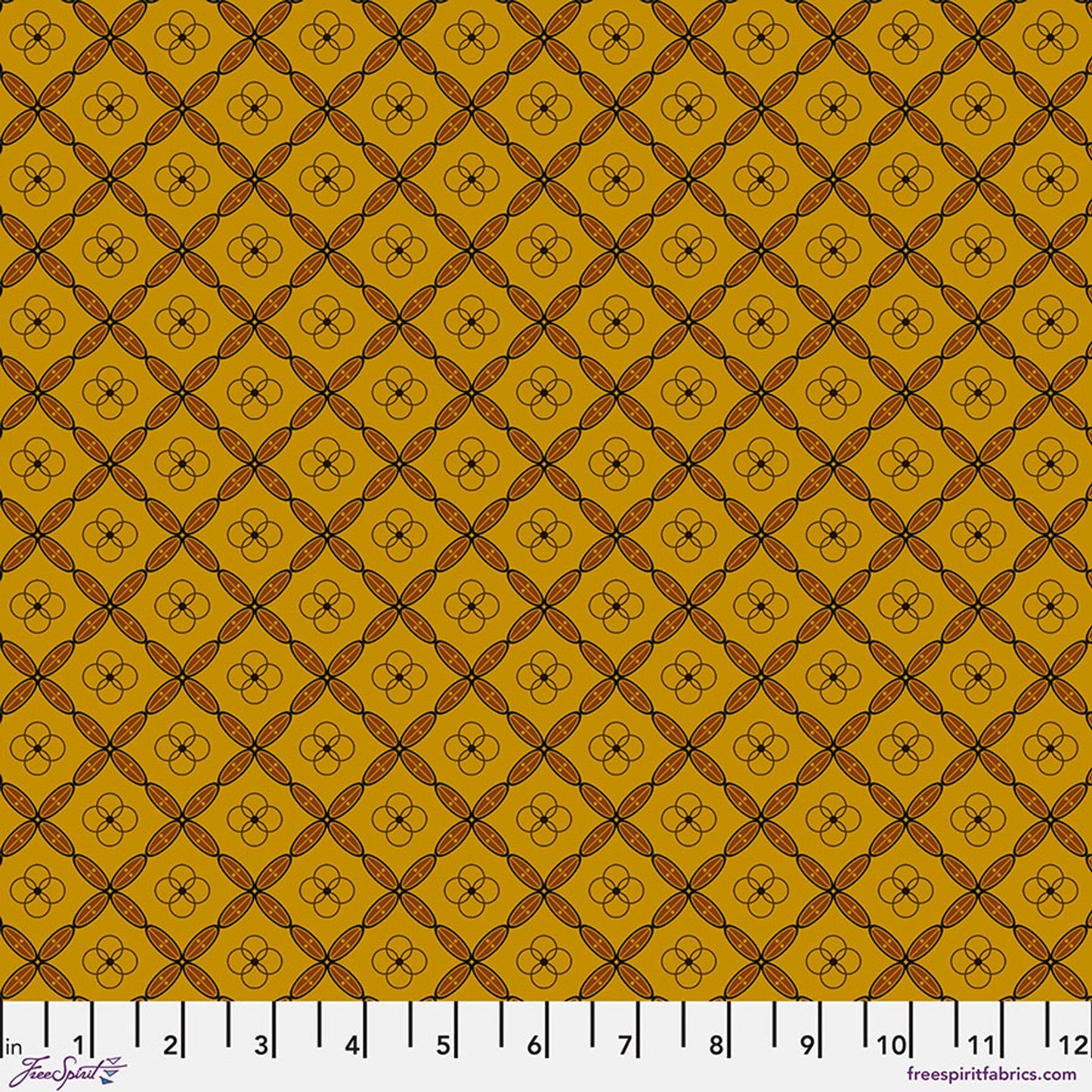 Enrapture by Giucy Giuce Tiles - Carnelian Cotton 44"/45" Fabric Per Yard - Prismatic Fiber Arts