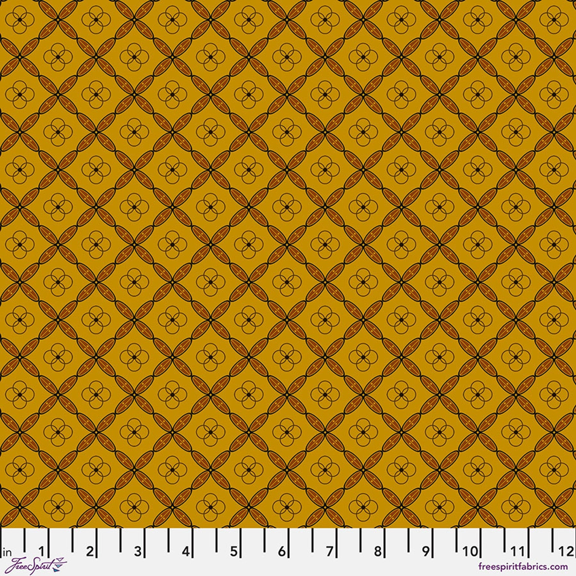Enrapture by Giucy Giuce Tiles - Carnelian Cotton 44"/45" Fabric Per Yard - Prismatic Fiber Arts