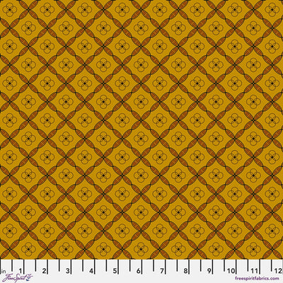 Enrapture by Giucy Giuce Tiles - Carnelian Cotton 44"/45" Fabric Per Yard - Prismatic Fiber Arts