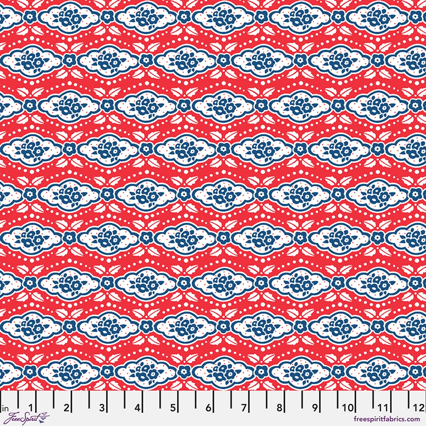 Red Maison Rouge Cotton 44"/45" Fabric Per Yard - Prismatic Fiber Arts