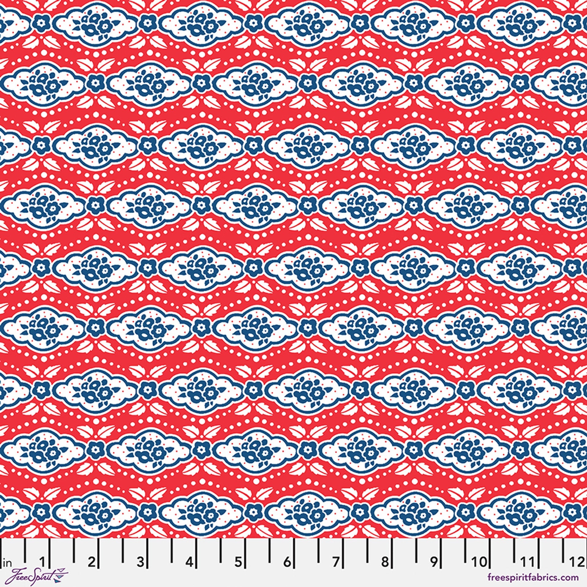 Red Maison Rouge Cotton 44"/45" Fabric Per Yard - Prismatic Fiber Arts