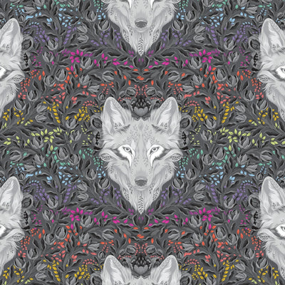 Carbon Wolf of Pink Street Graywork 43/44" Cotton Fabric Per Yard - Prismatic Fiber Arts