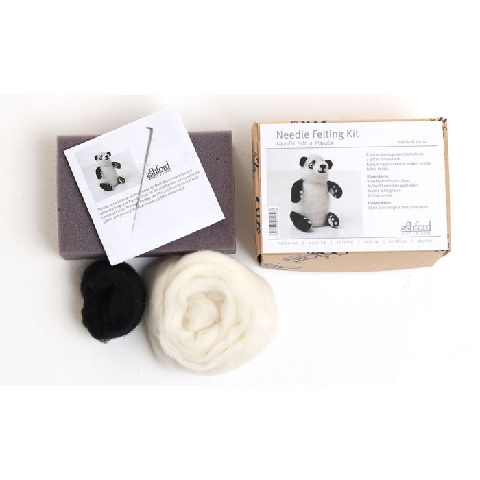 Ashford Needle Felting Kit - Panda - Prismatic Fiber Arts