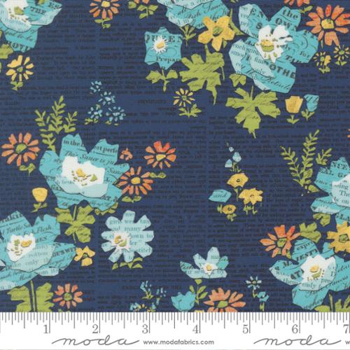 Paper Hamlet Midnight Florals Cotton 44"/45" Fabric Per Yard - Prismatic Fiber Arts
